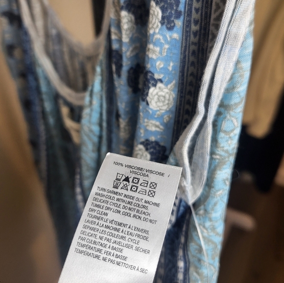 Lucky Brand Floral Boho Babydoll Reversible Tank Medium - Picture 7 of 8